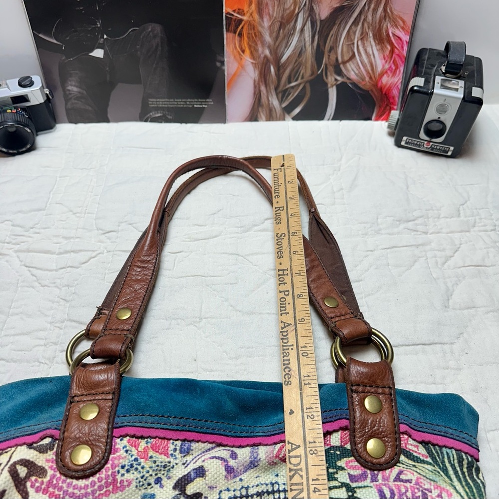 Boho Butterfly Canvas Tote | Slouchy Leather Trim · Lucky Brand - Picture 11 of 16